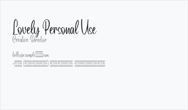 Lovely Personal Use Business Card