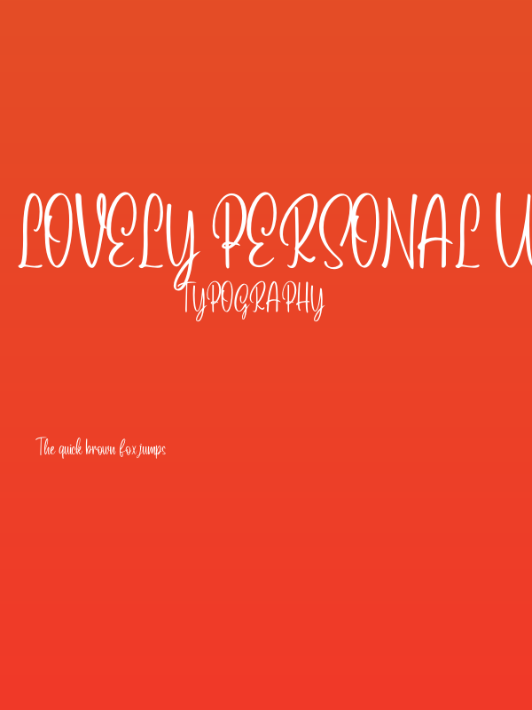 Lovely Personal Use Poster