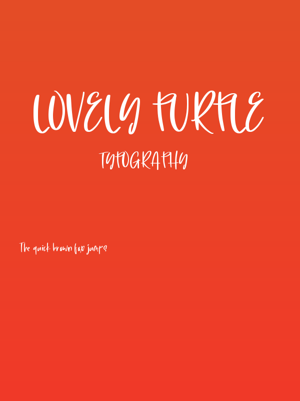 Lovely Purple Poster