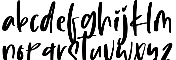 Lovely Purple Font LOWERCASE