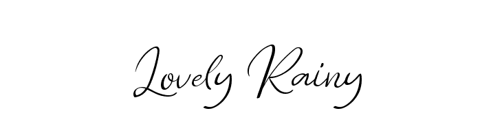 Lovely Rainy  Frei Schriftart Herunterladen