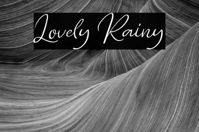 Lovely Rainy Font examples
