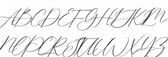 Lovely Script Font UPPERCASE