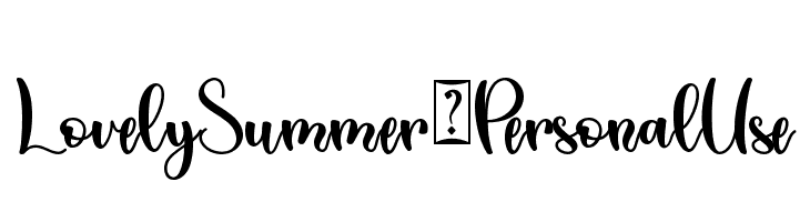 Lovely Summer - Personal Use  لخطوط تنزيل
