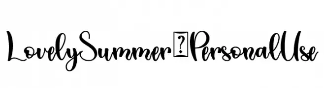 Lovely Summer - Personal Use  Fuentes Gratis Descargar