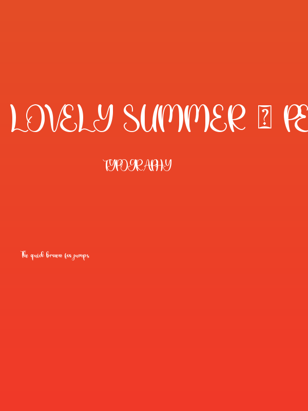 Lovely Summer - Personal Use Poster