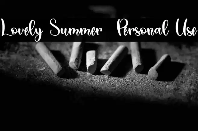 Lovely Summer - Personal Use Font examples