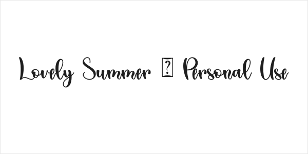 Lovely Summer - Personal Use Logo