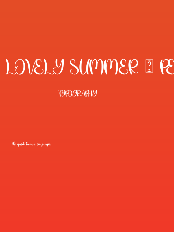 Lovely Summer - Personal Use Poster