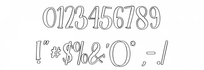 Lovely Unicorn Outline Caratteri ALTRI CARATTERI