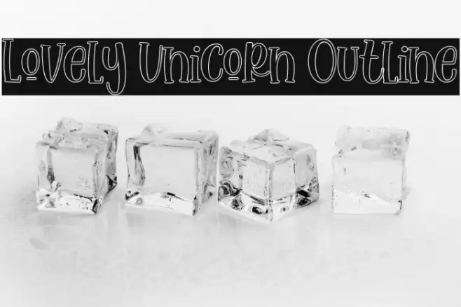 Lovely Unicorn Outline Caratteri examples