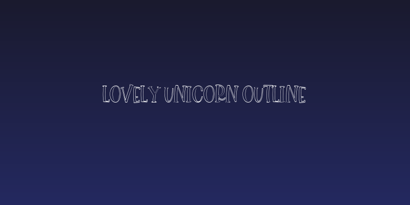 Lovely Unicorn Outline Social Header