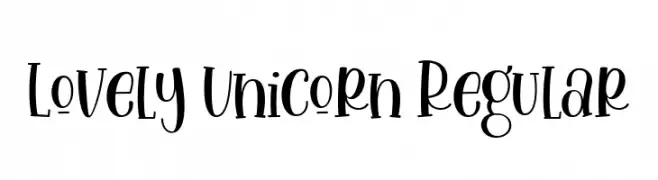 Lovely Unicorn Regular  Frei Schriftart Herunterladen