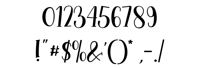 Lovely Unicorn Regular Font OTHER CHARS