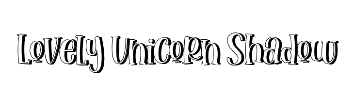 Lovely Unicorn Shadow  font caratteri gratis