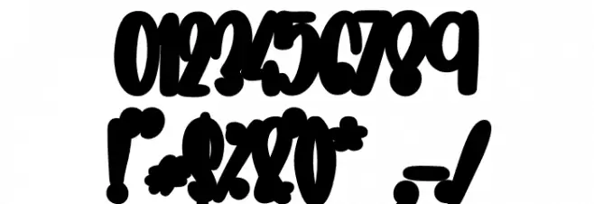 Lovely Unicorn Shadow Font OTHER CHARS