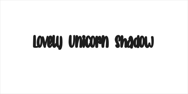 Lovely Unicorn Shadow Logo