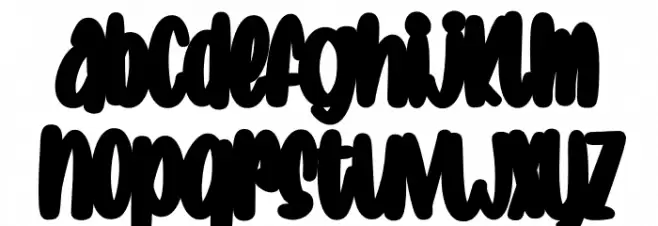 Lovely Unicorn Shadow Font LOWERCASE