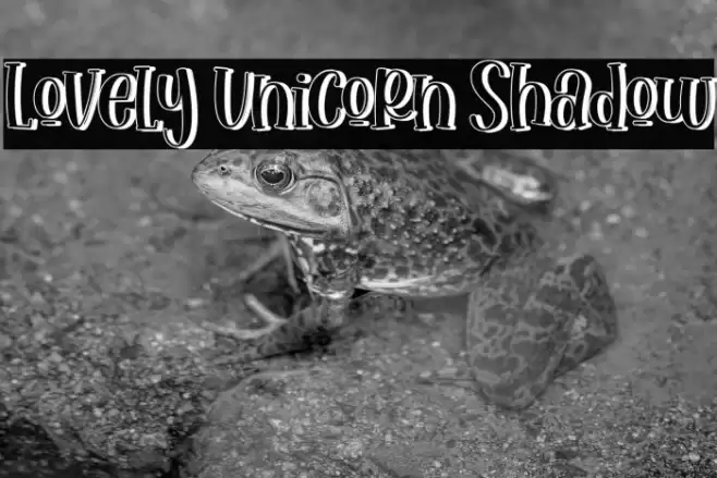 Lovely Unicorn Shadow Font examples