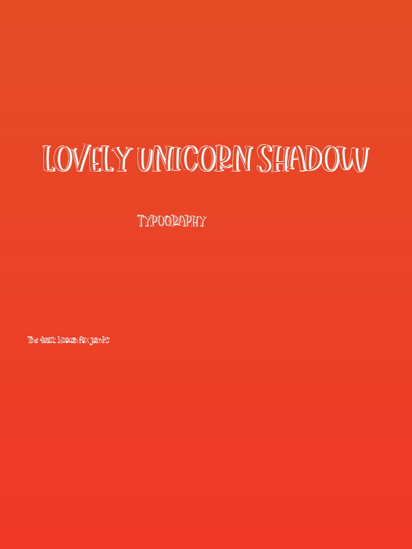 Lovely Unicorn Shadow Poster