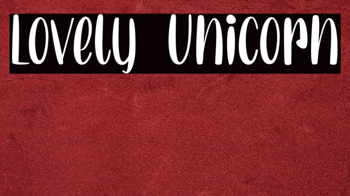 Lovely Unicorn Font examples