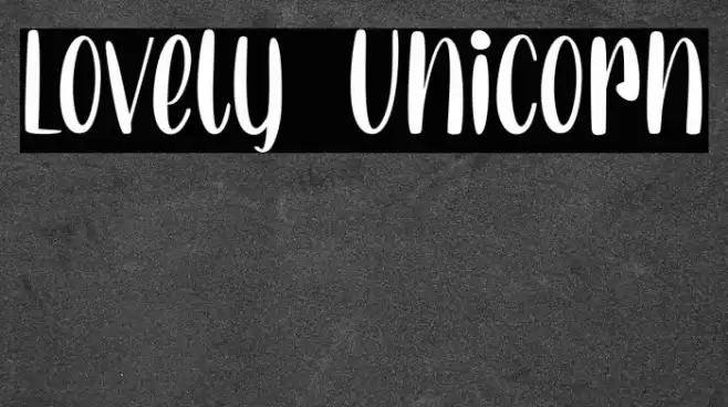 Lovely Unicorn Font examples
