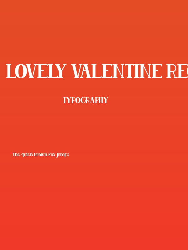 Lovely Valentine Regular Poster