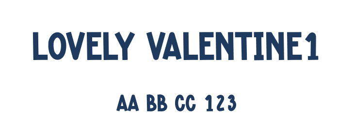 Lovely Valentine1 Font Preview