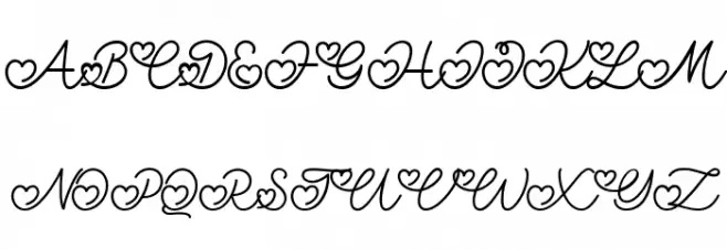 Lovely Valentine 字体 大写