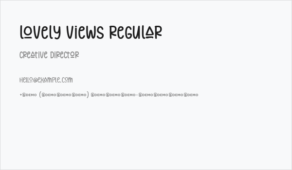 Lovely Views Regular Business Card