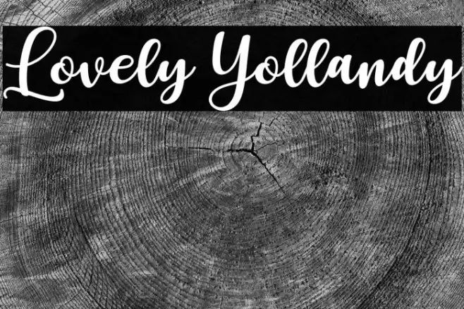Lovely Yollandy Font examples