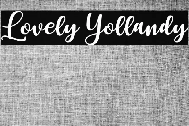Lovely Yollandy Font examples