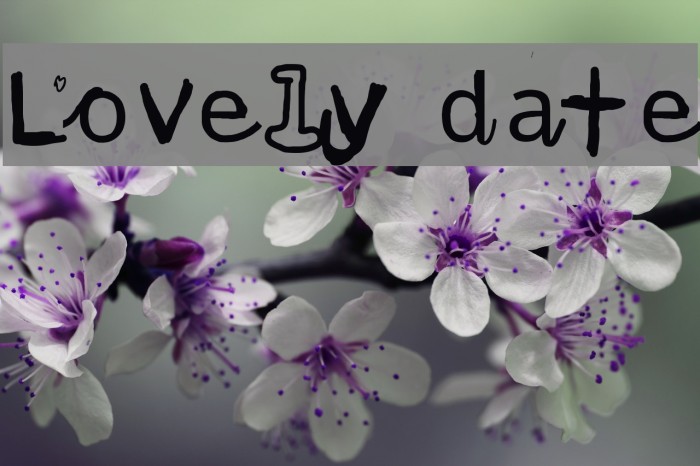 Lovely date Font examples