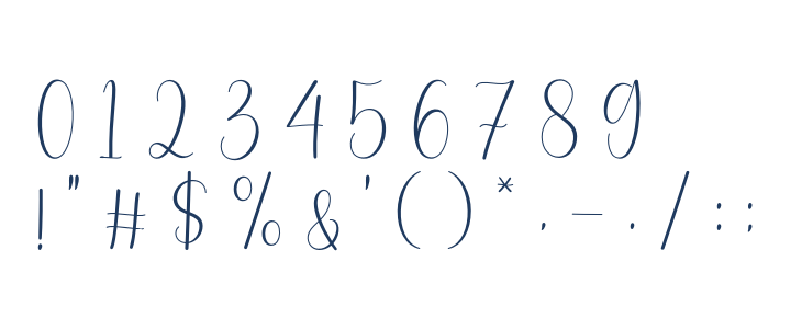 Lovely font demo Other Characters