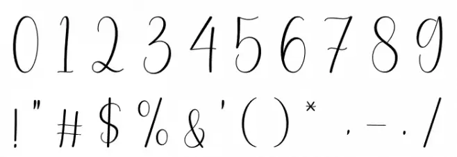 Lovely font demo Font OTHER CHARS