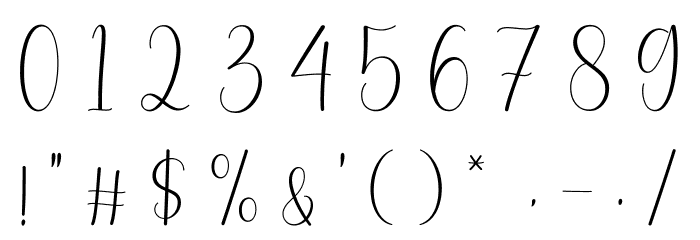 Lovely font demo Font OTHER CHARS