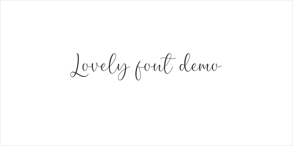 Lovely font demo Logo