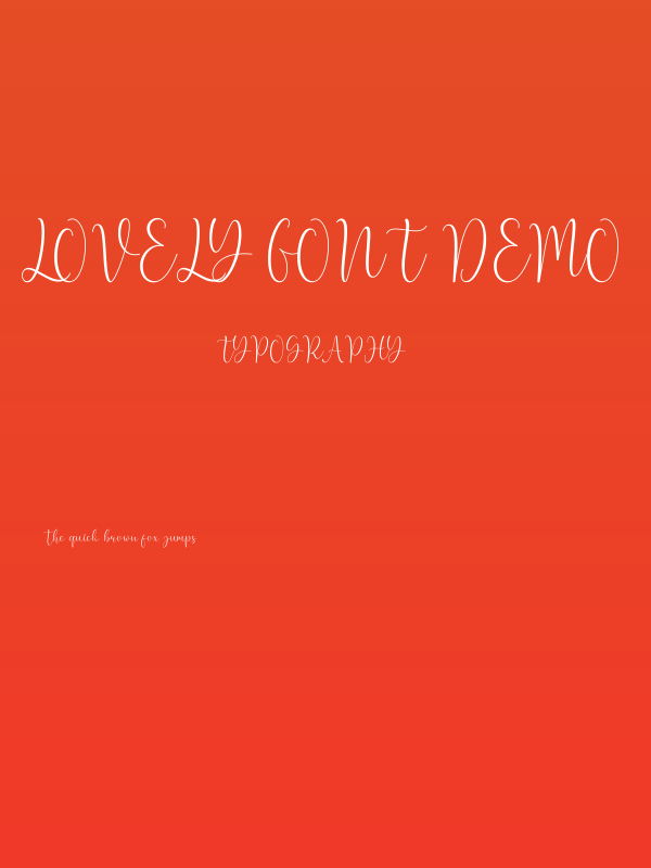 Lovely font demo Poster