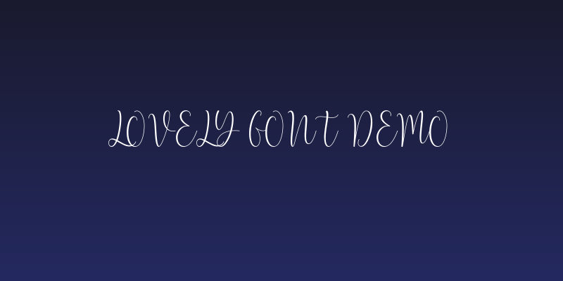 Lovely font demo Social Header