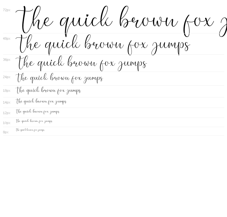 Lovely font demo Waterfall