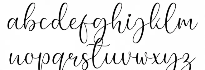 Lovely font demo Schriftart Kleinbuchstaben