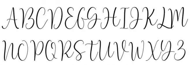 Lovely font demo 字体 大写