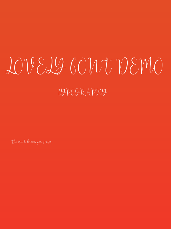 Lovely font demo Poster