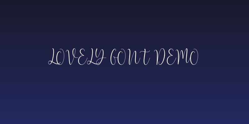 Lovely font demo Social Header