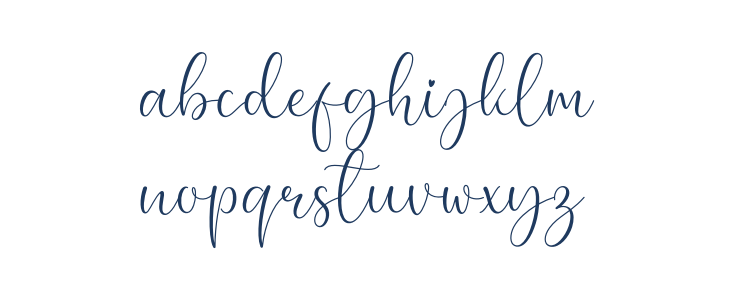 Lovely font demo Lowercase