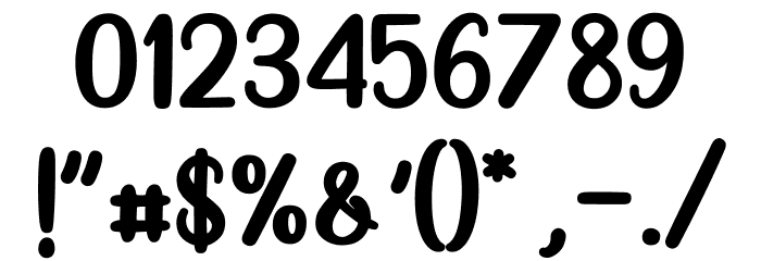 Lovely sunday Demo Font OTHER CHARS