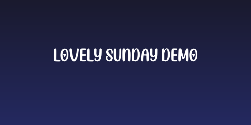 Lovely sunday Demo Social Header