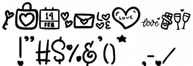 Lovely Font OTHER CHARS