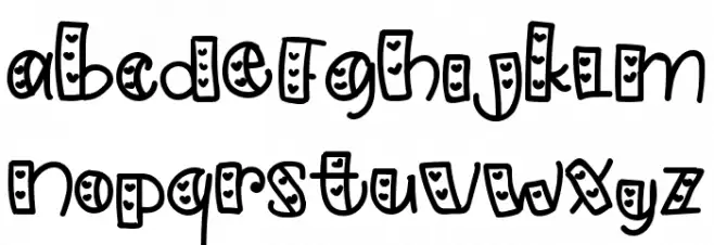 Lovely Caratteri MINUSCOLO