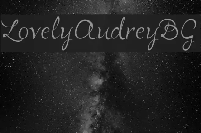 LovelyAudreyBG Font examples